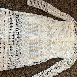 Elegant White Lace Dress